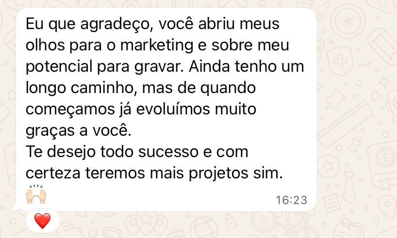 Depoimento WhatsApp - Marketing