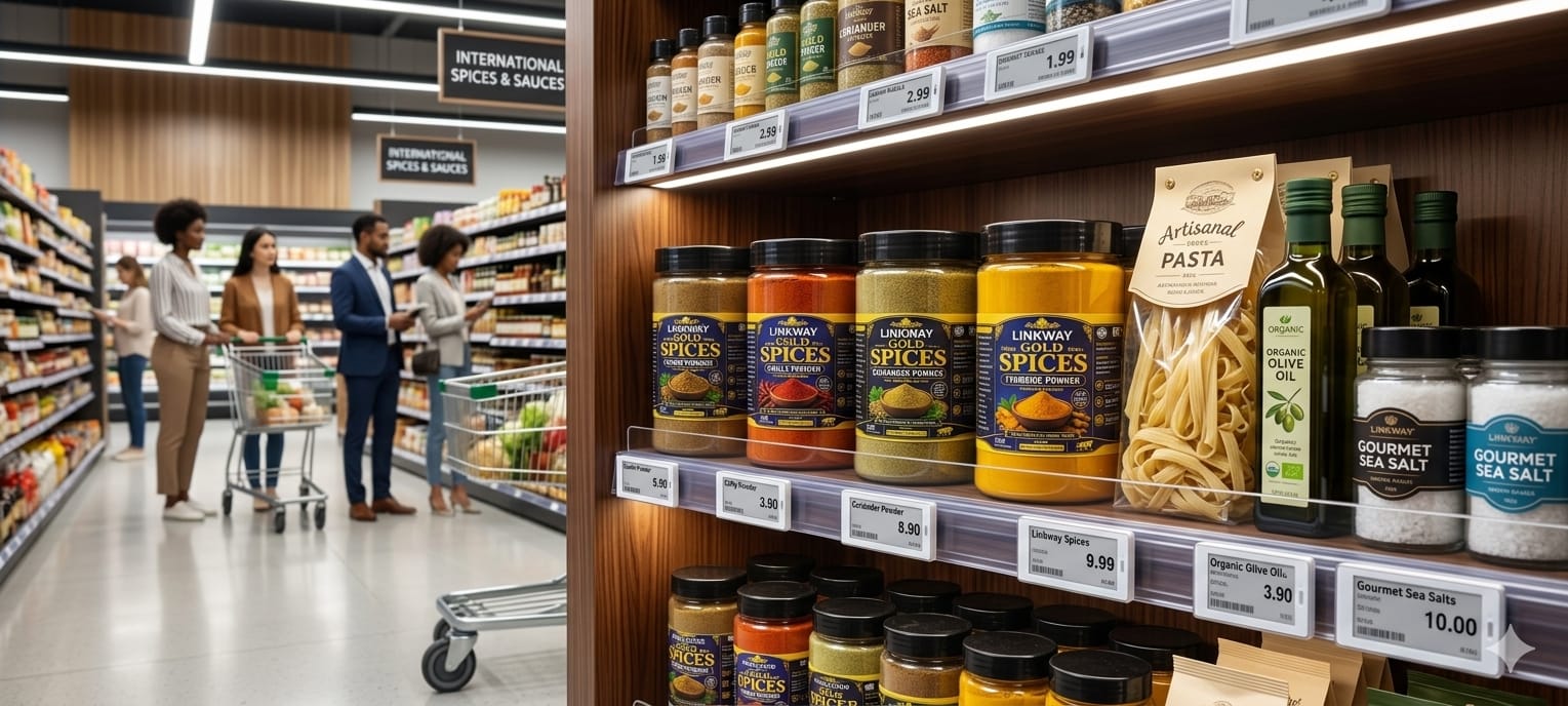 LINKWAY Gold Spices - International Retail Display