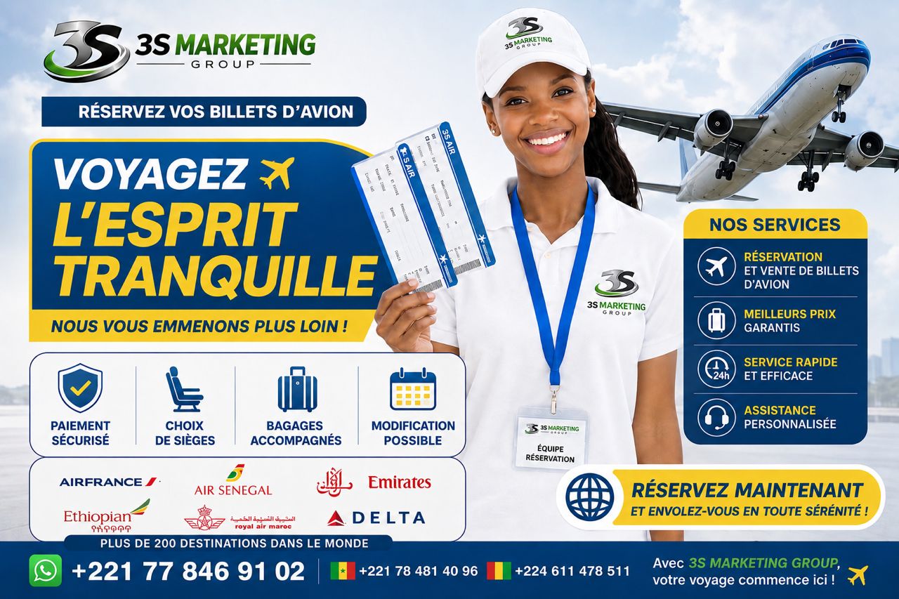 Billets d'avion 3S Marketing
