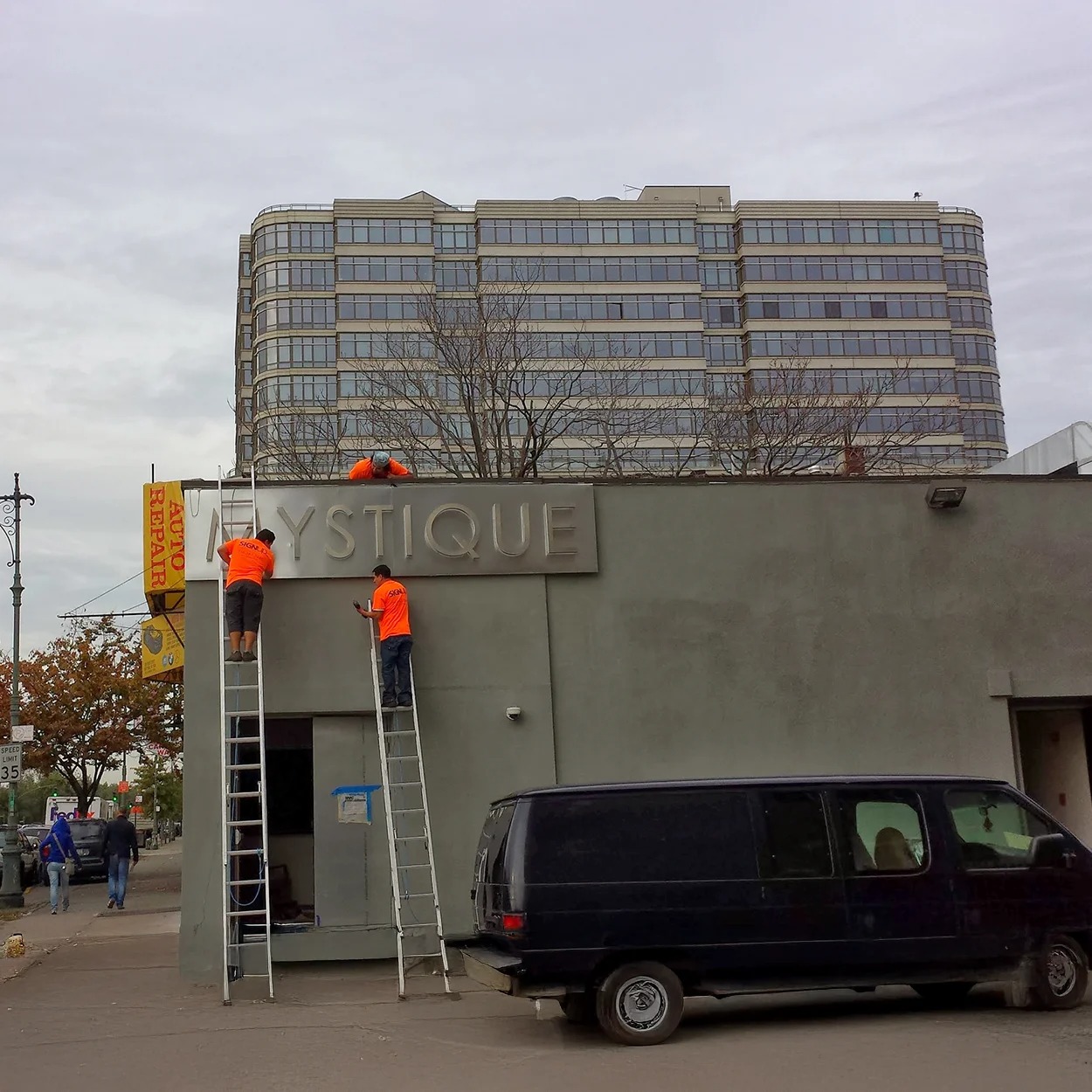 MYSTIQUE channel letter installation
