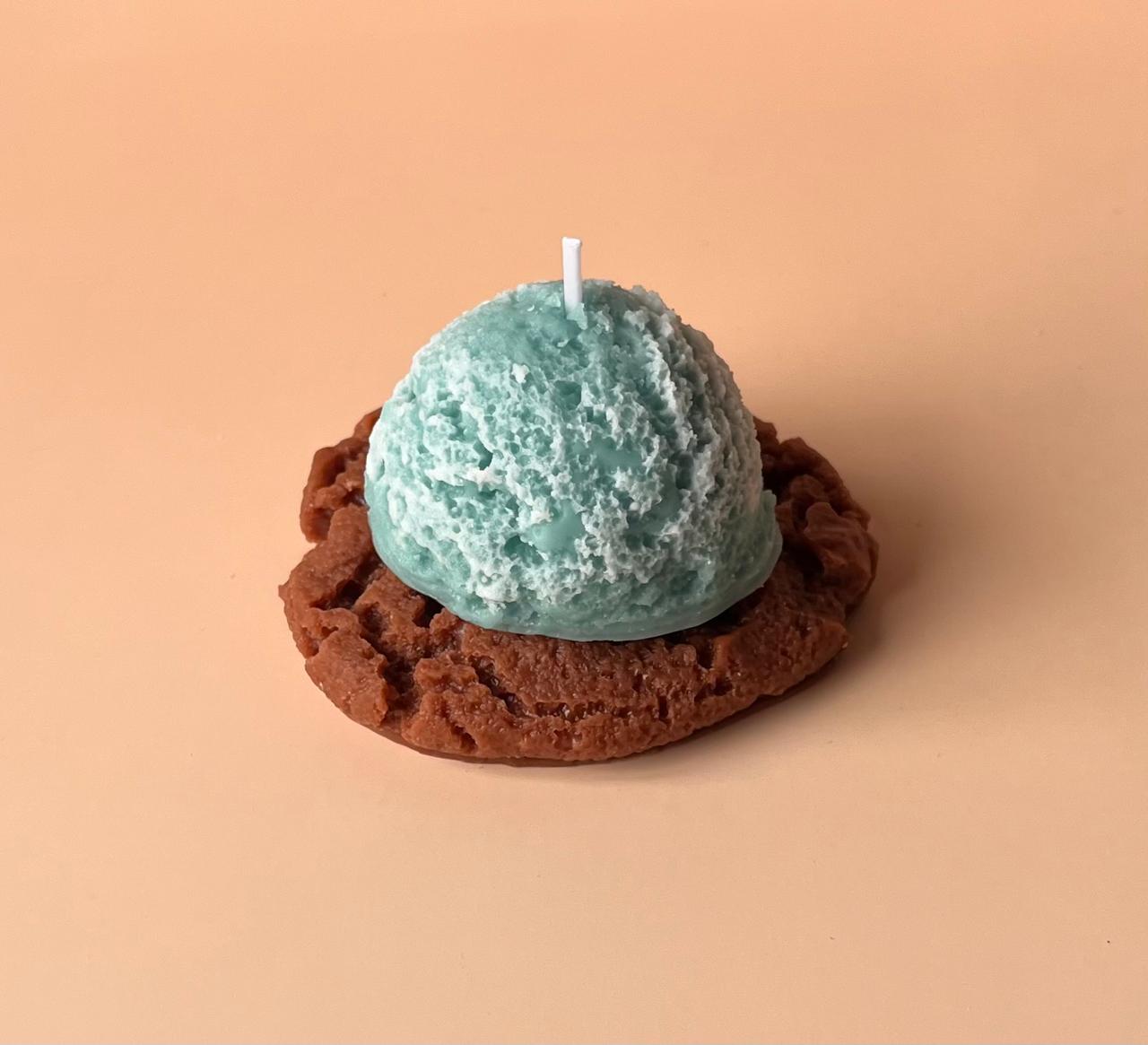Vela galleta con helado