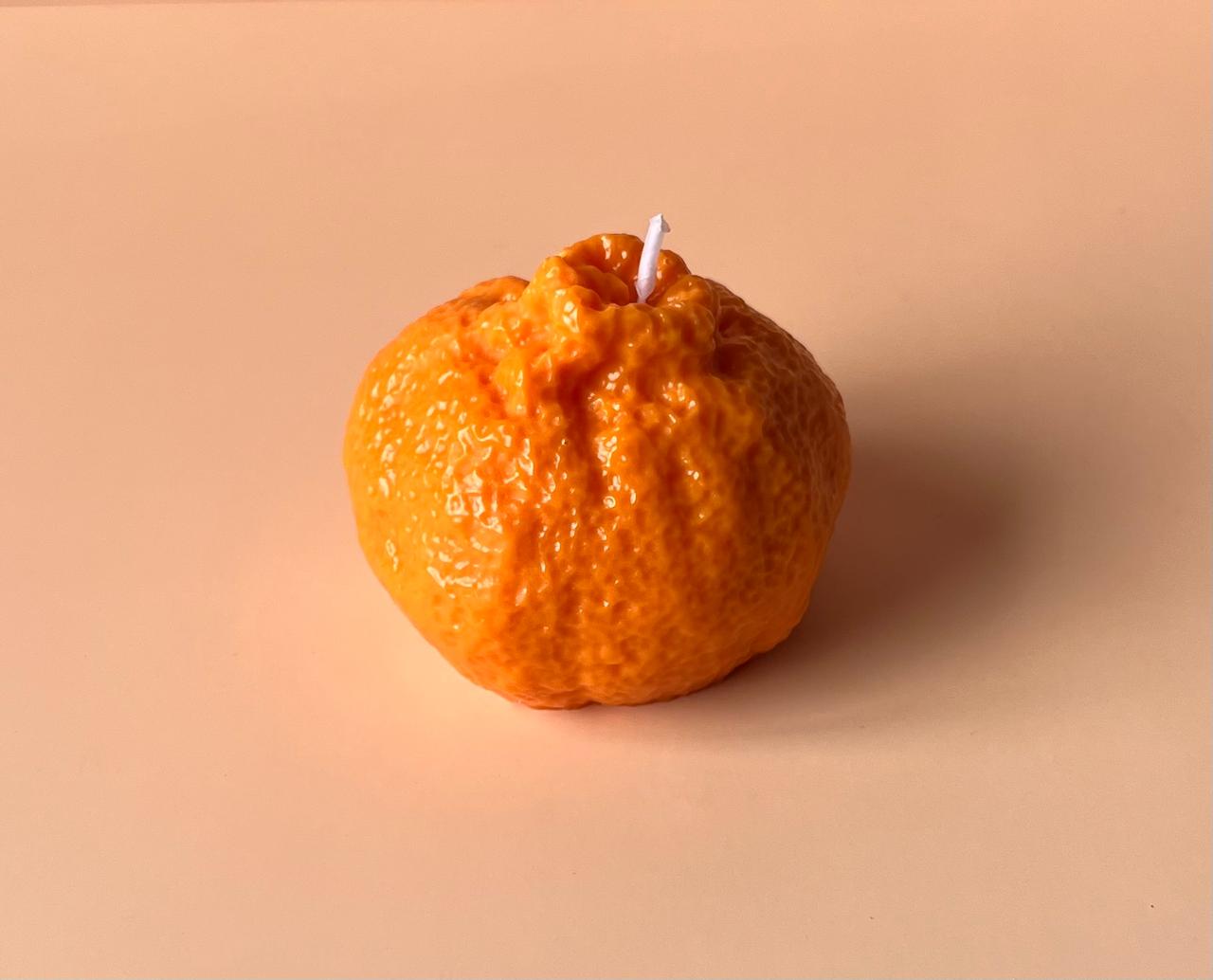 Vela mandarina artesanal