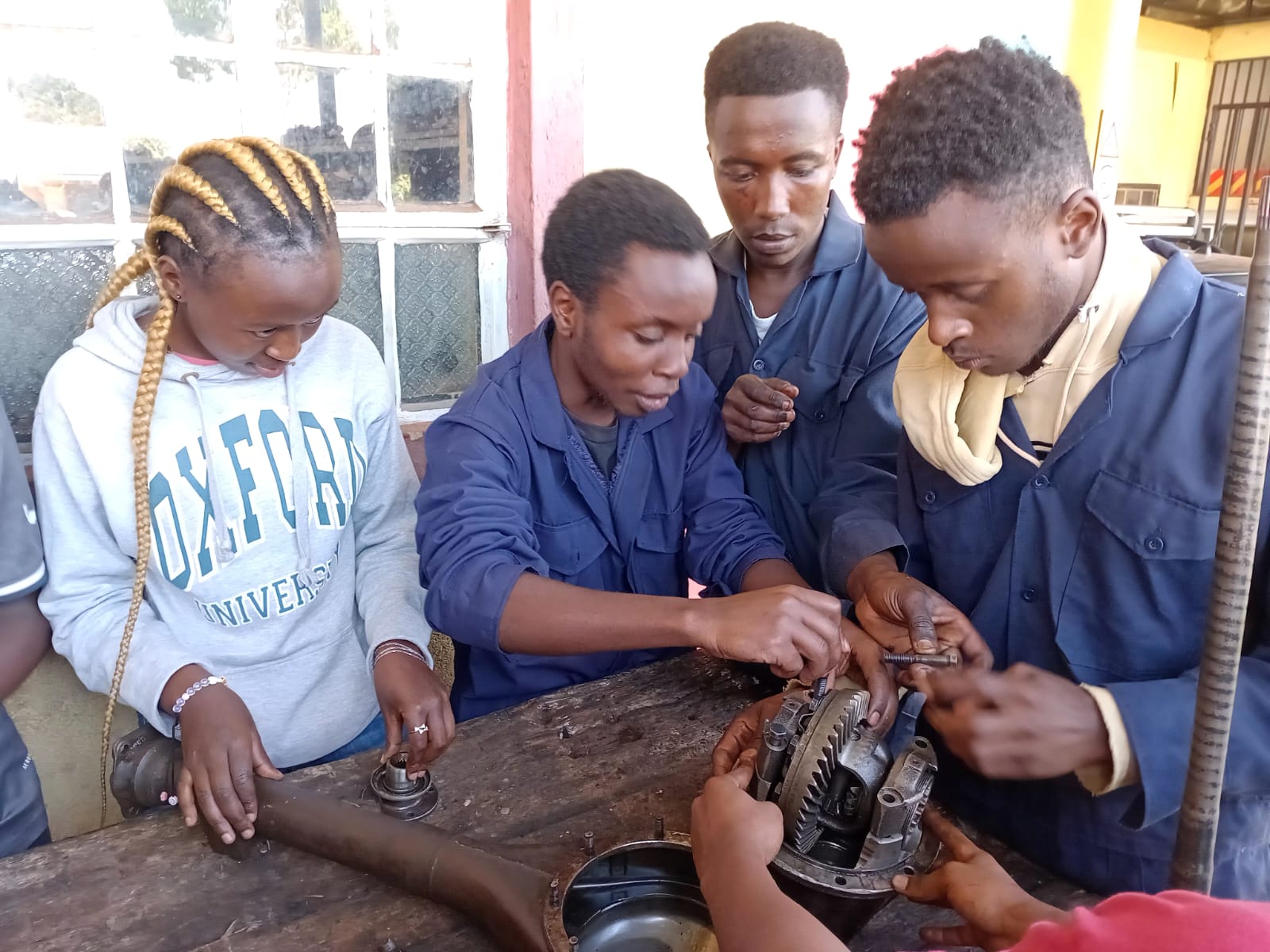 Automotive Engineering students at Nyaga VTC