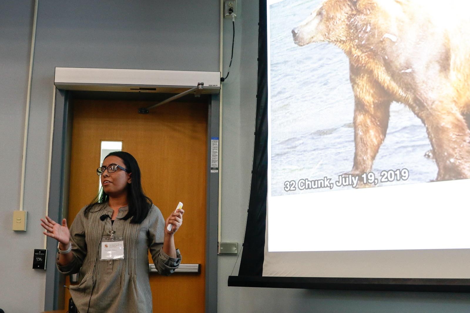Tamseel Fatima speaking at a presentation