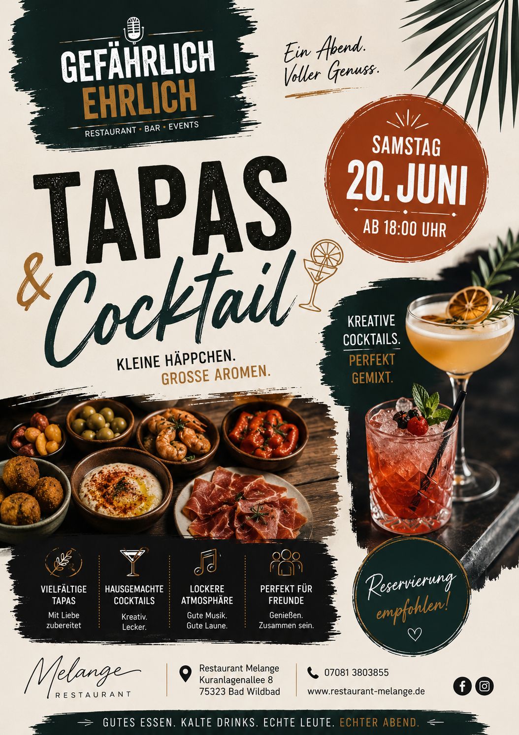 Tapas & Cocktail Abend im Restaurant Melange