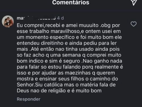 Mae catolica recomendando o material que fala de Deus