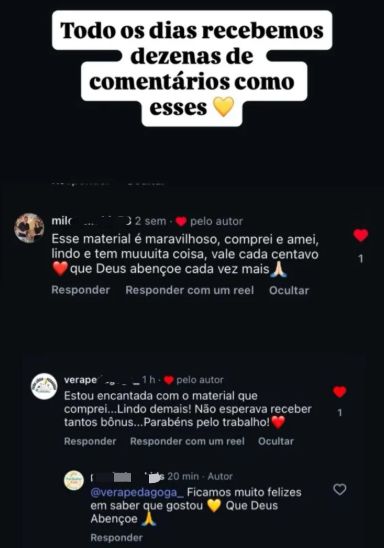 Dezenas de comentarios positivos - material maravilhoso vale cada centavo