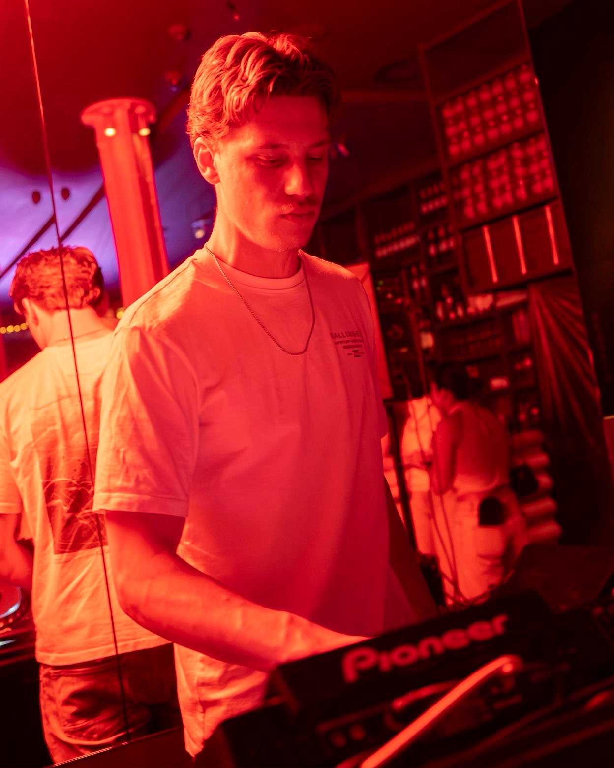 Red ambient DJ moment
