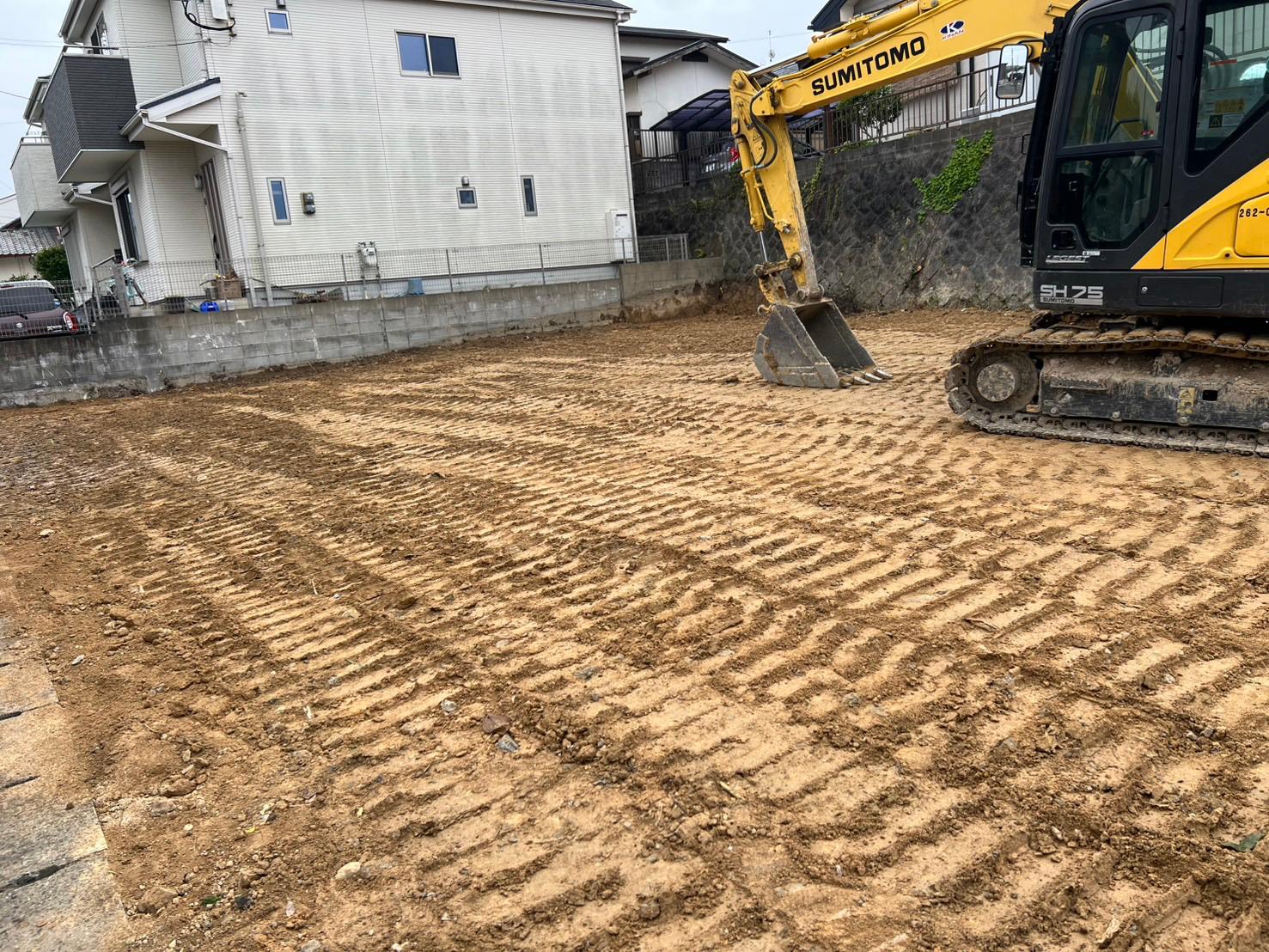 整地作業 重機による地盤均し