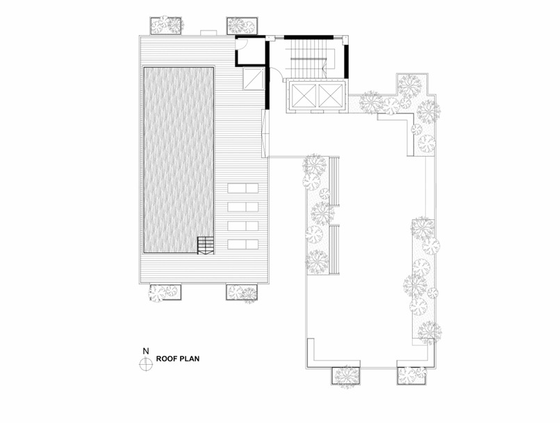 Roof plan with gardens