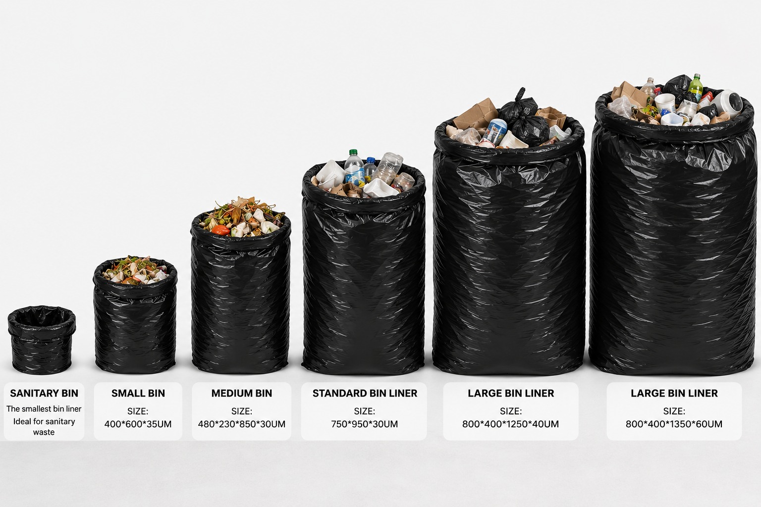 Bin Liners Complete Size Range