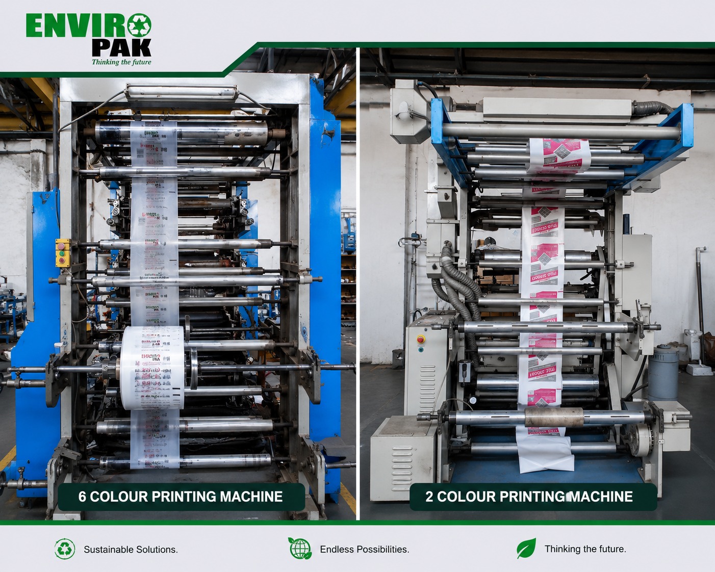 6 Color and 2 Color Printing Machines