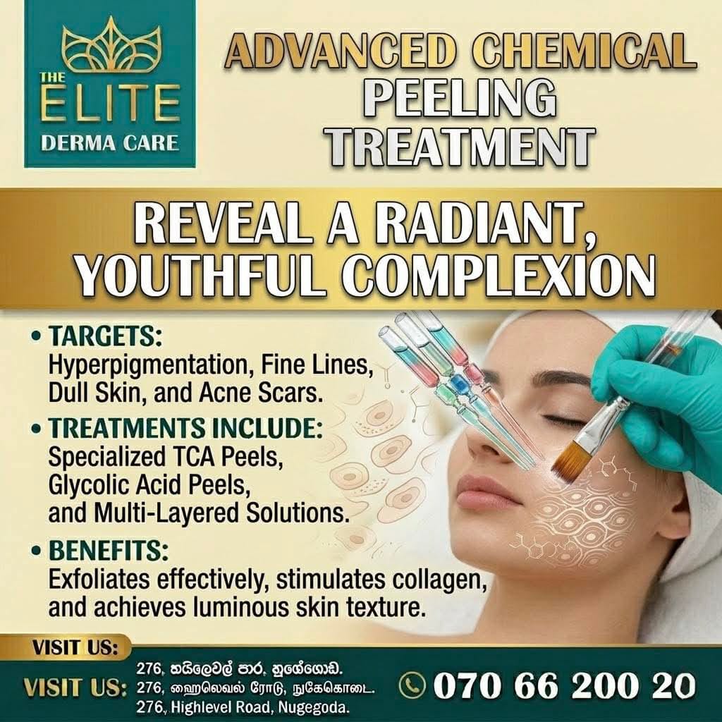 Chemical Peeling - Professional aesthetic treatment at The Elite Derma Care, Nugegoda