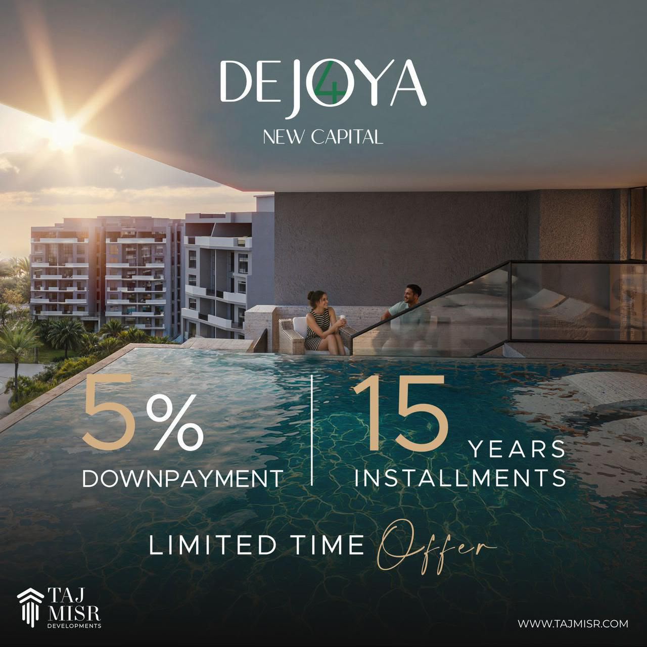 Dejoya 4 - 5% مقدم و 15 سنة تقسيط