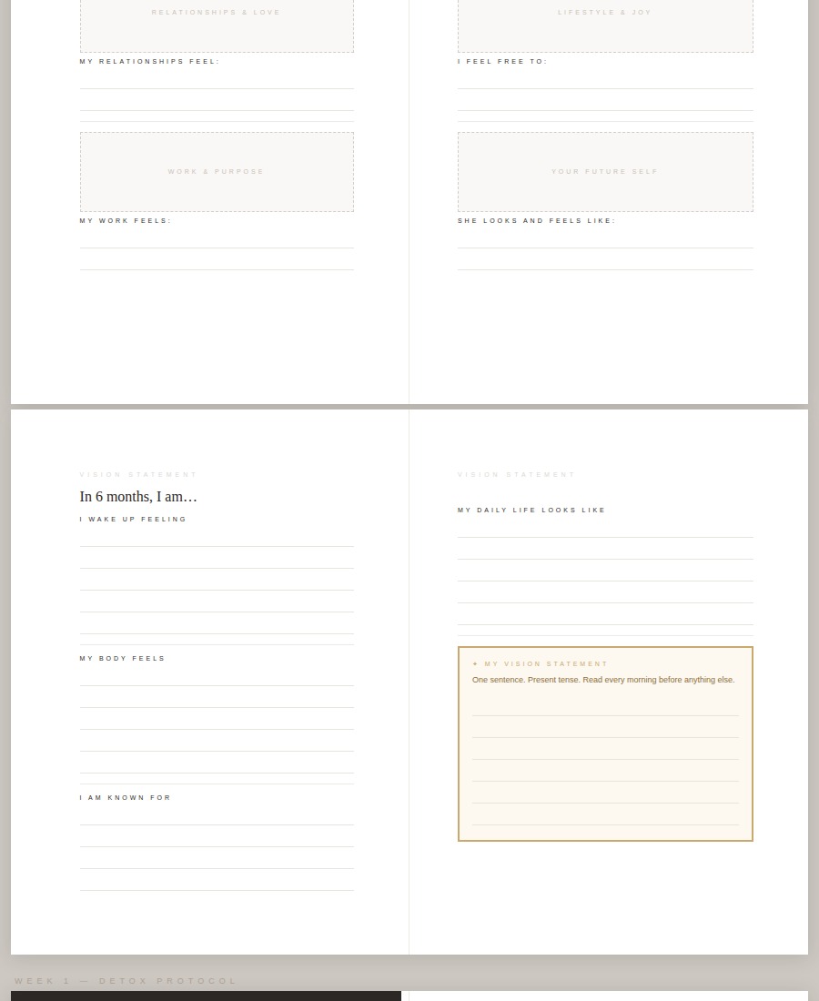 Vision Board categories