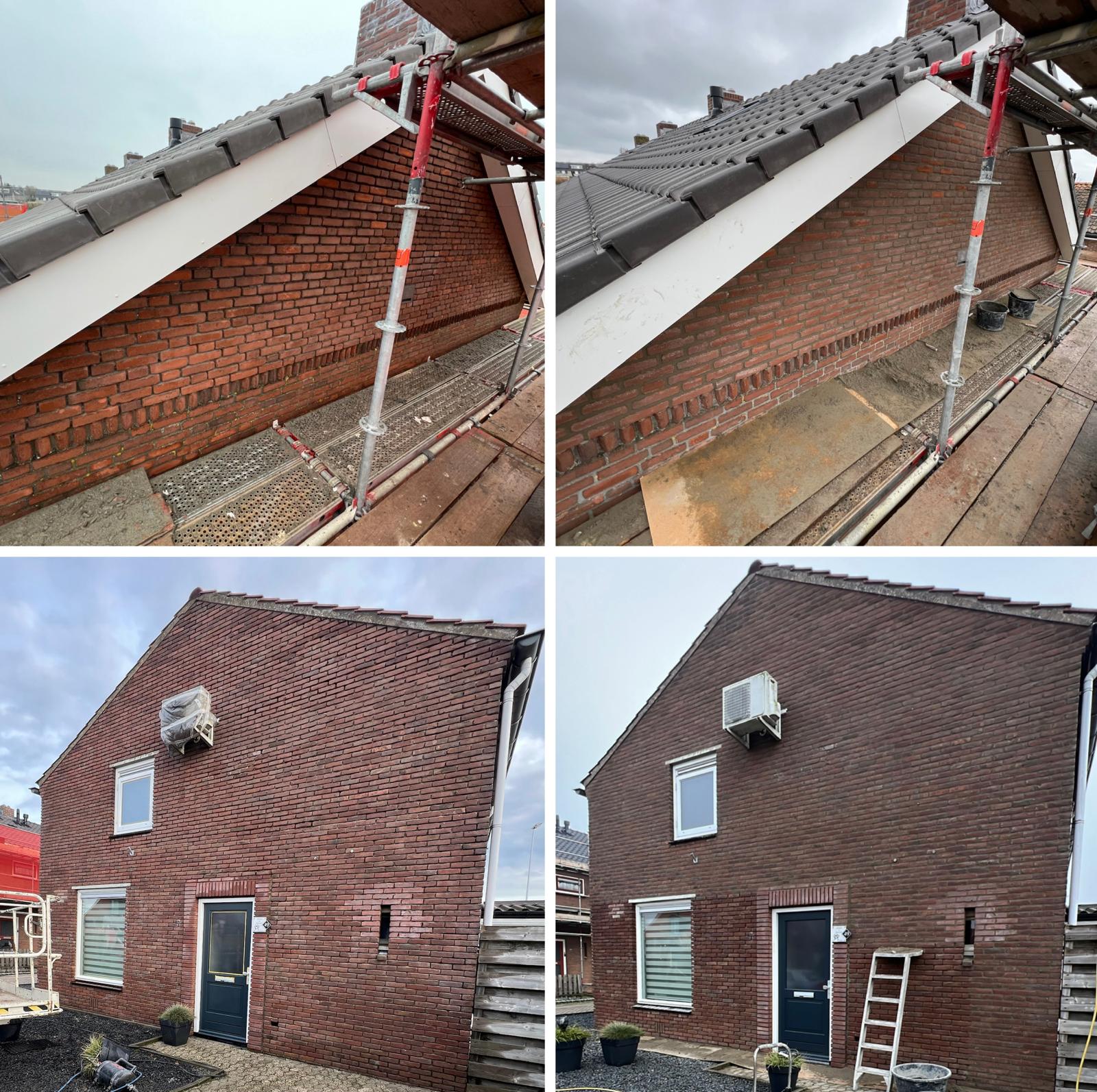 Gevelrenovatie woningbouw — voor en na gevelherstel