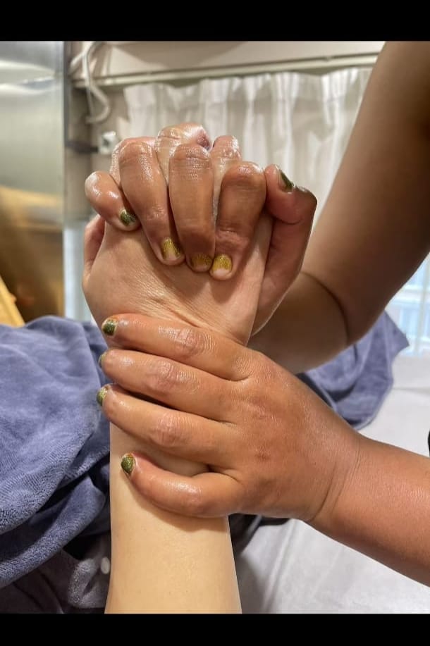 Firm therapeutic wrist and hand massage