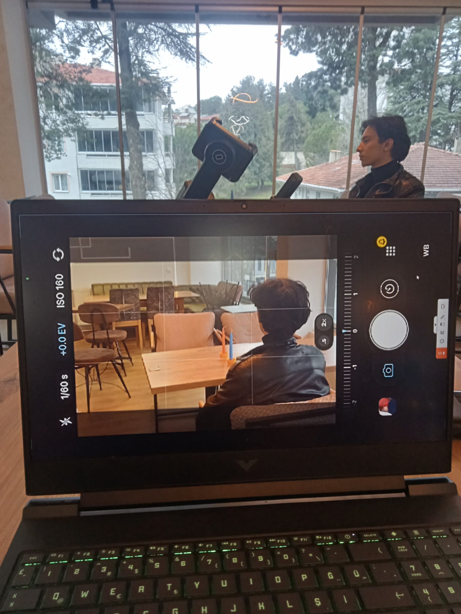 Professional gimbal and laptop setup