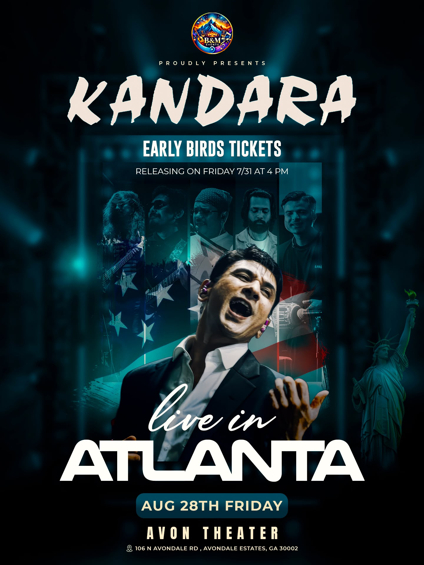 KANDARA – Live in Atlanta – Live Concert poster
