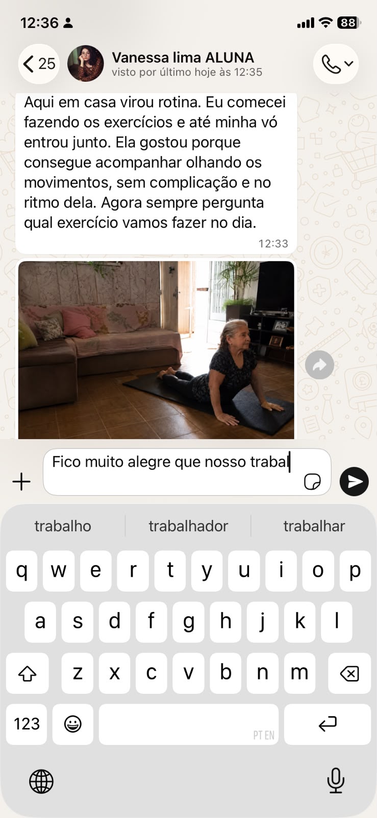 Depoimento de Vanessa Lima pelo WhatsApp
