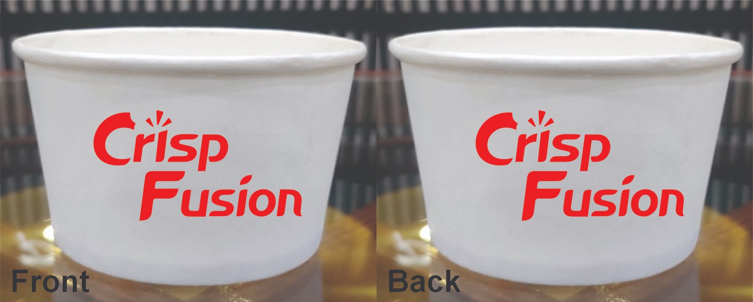 Crisp Fusion branded takeaway cups