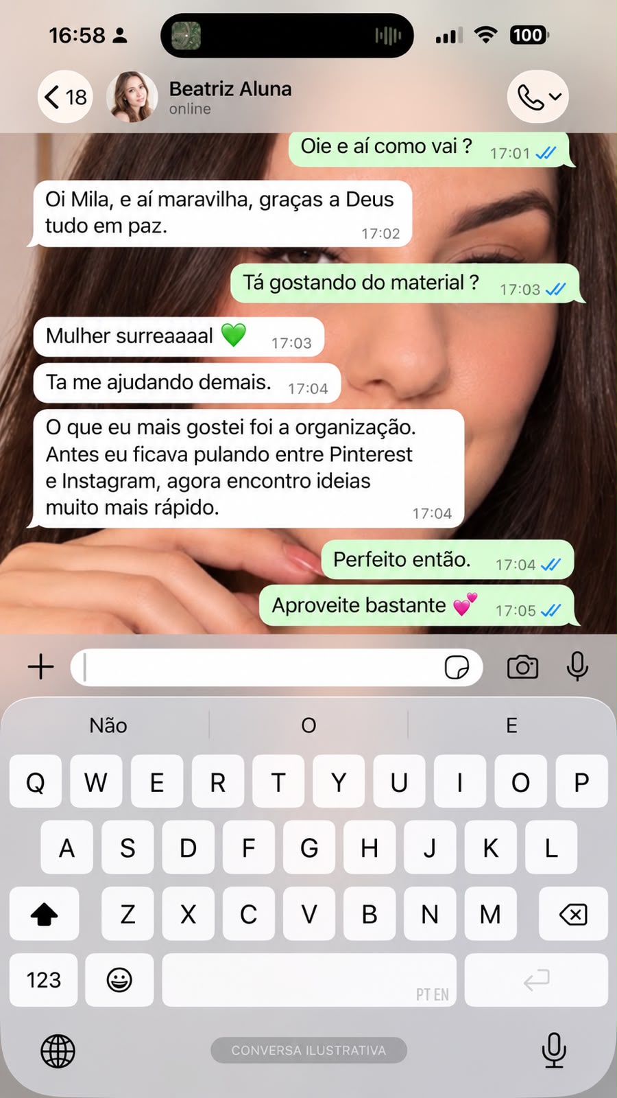Depoimento de aluna