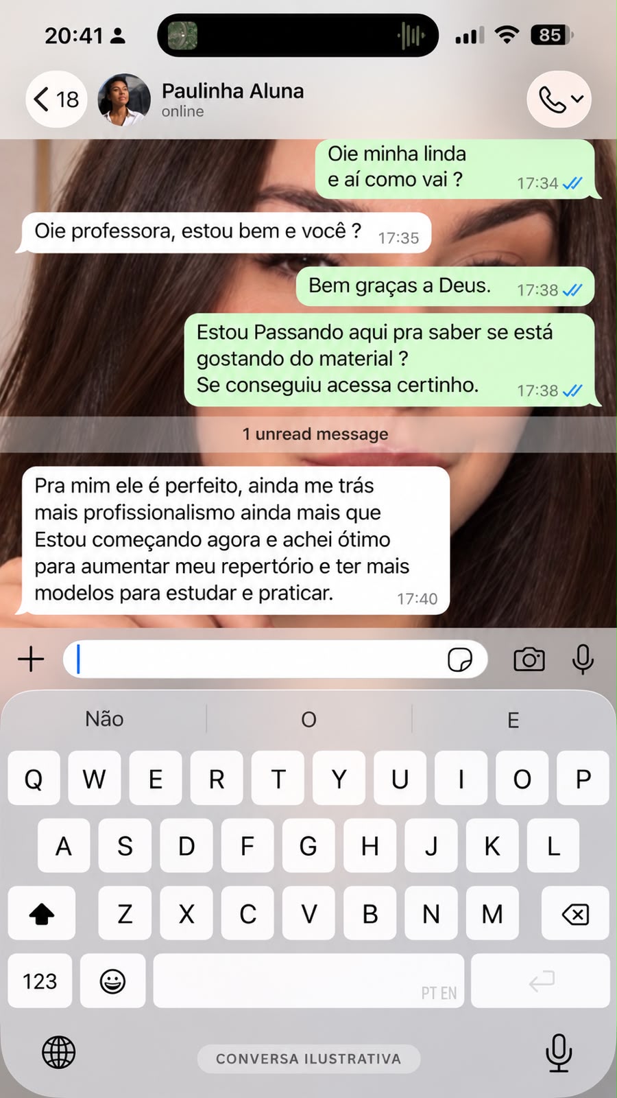 Depoimento de aluna