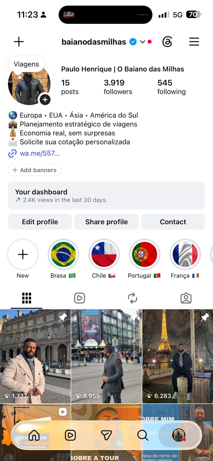 Print de perfil