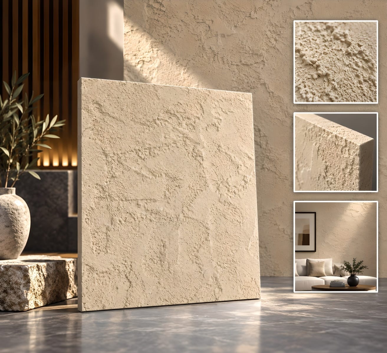 Ivory Trowel decorative wall texture