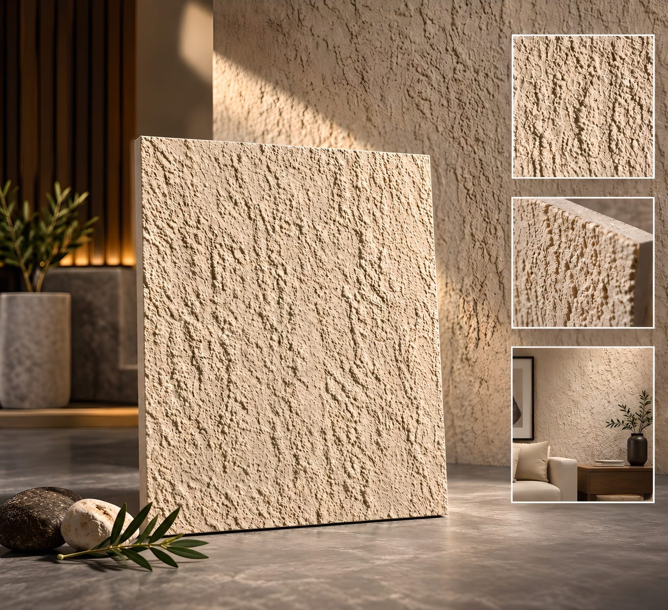 Linear Limestone decorative wall texture