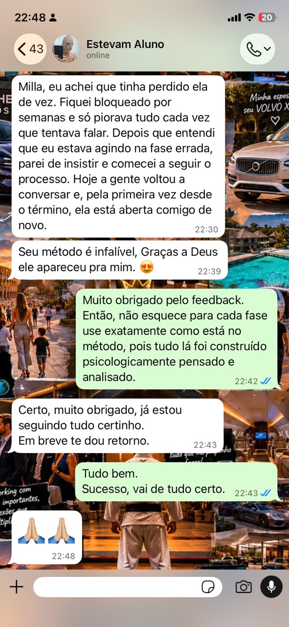 Depoimento real de aluno — voltou a conversar após entender a fase