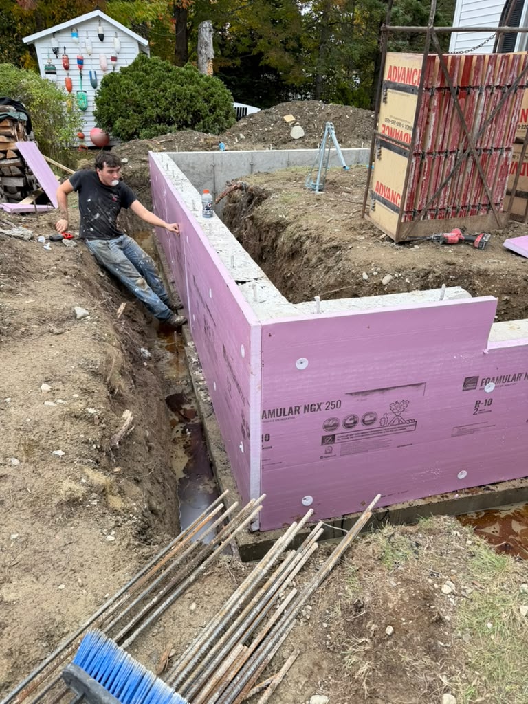 Insulated foundation walls taking shape