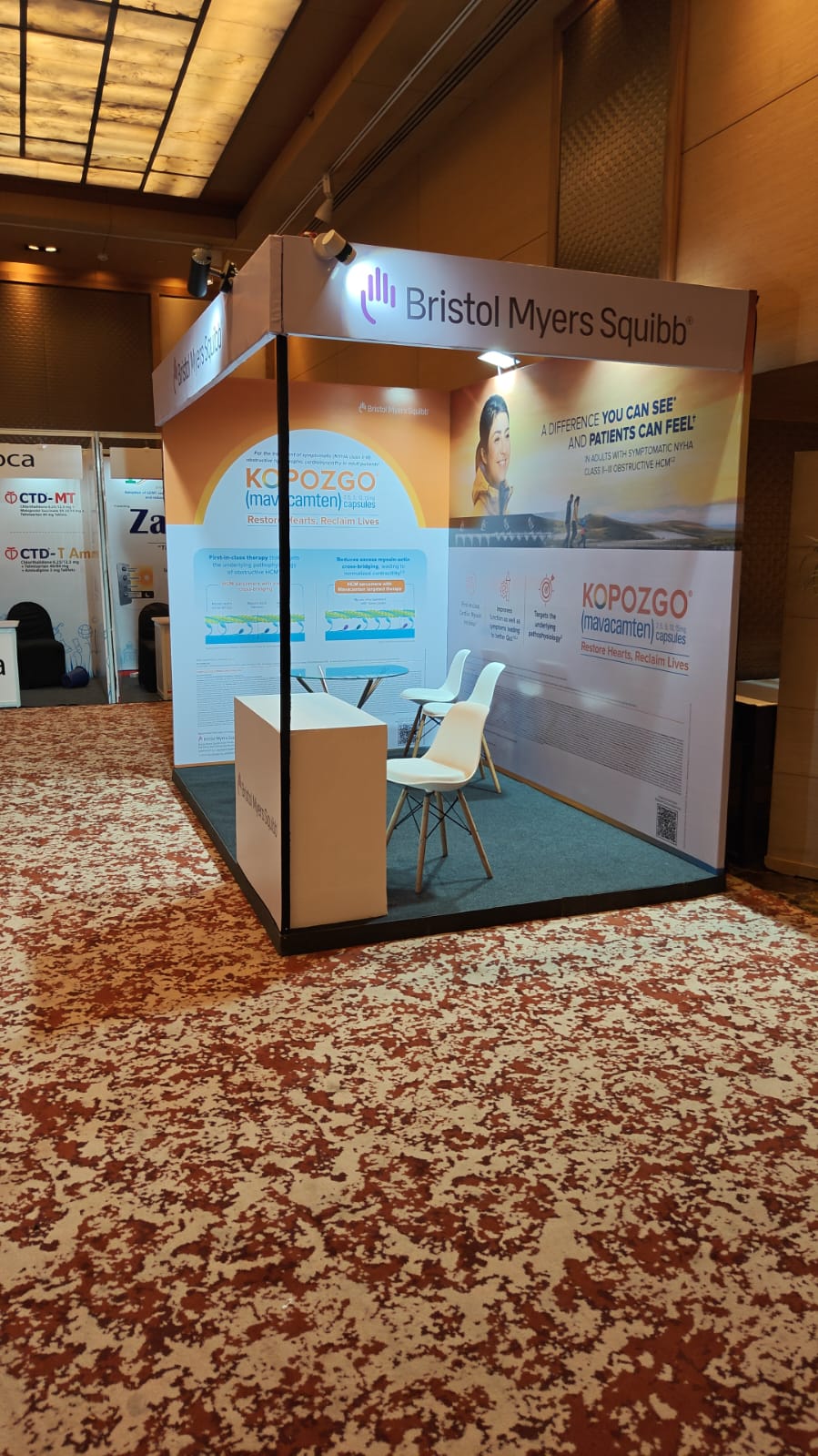 Branded pharmaceutical exhibition booth