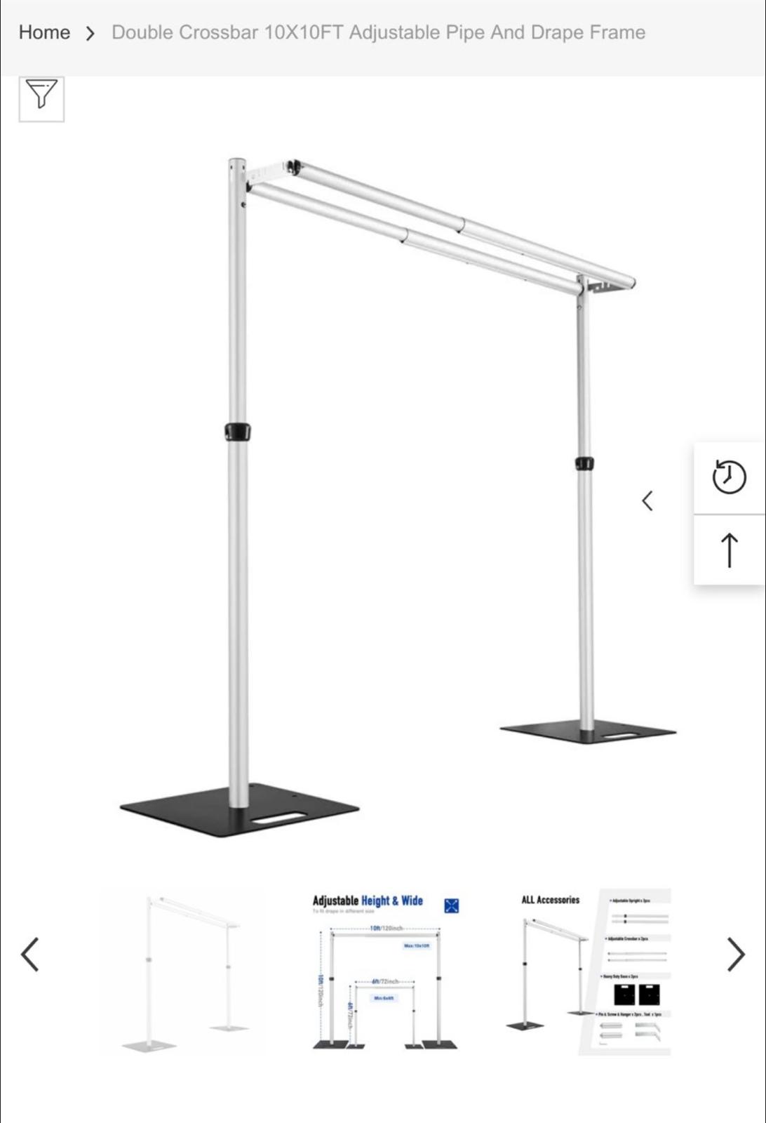 Heavy duty backdrop stand