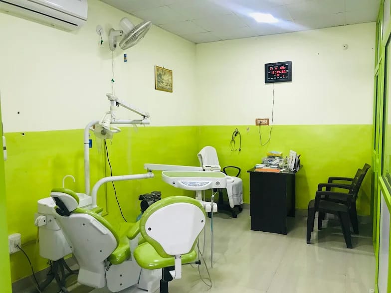 Dental treatment room at Narumugai Dental and Maxillofacial Centre in Sriperumbudur