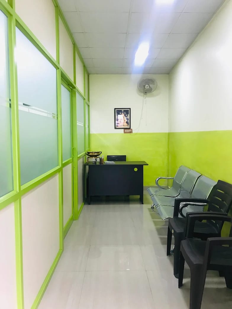 Reception and waiting area at Narumugai Dental and Maxillofacial Centre