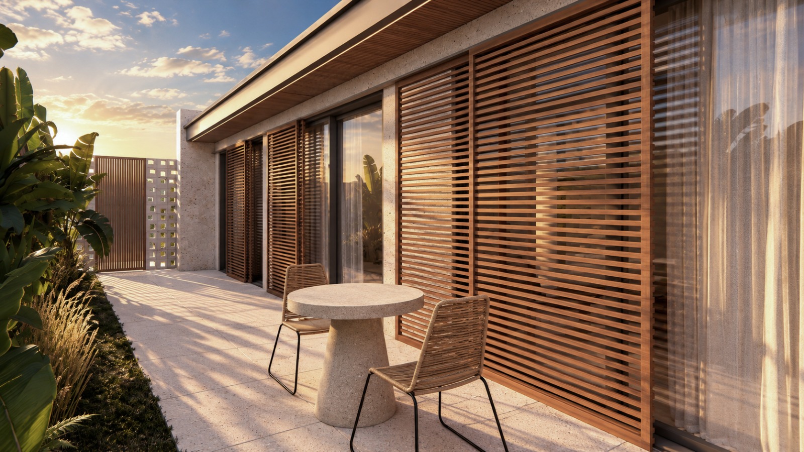 Terrasse ombragée