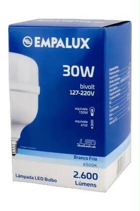 Lâmpada LED Bulbo Empalux 30 W Bivolt 6500 K