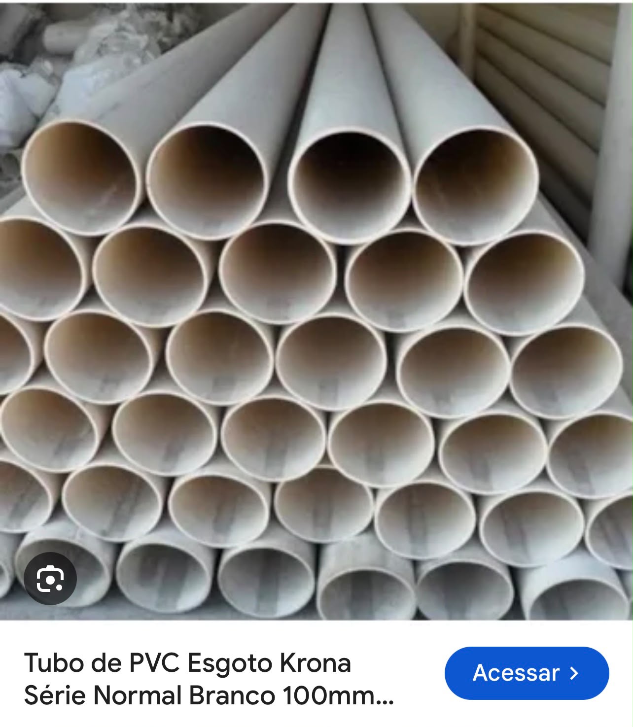 Tubo PVC para Esgoto Krona Série Normal Branco