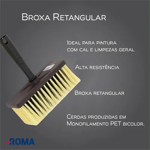 Broxa Retangular Roma