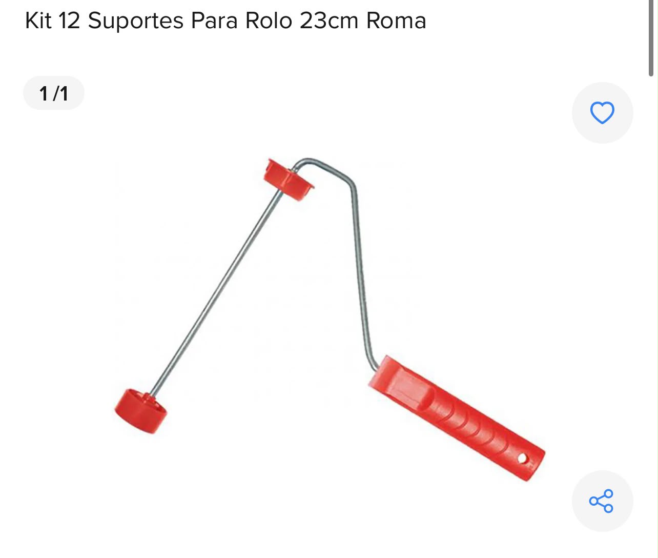 Kit 12 Suportes para Rolo Roma 23 cm