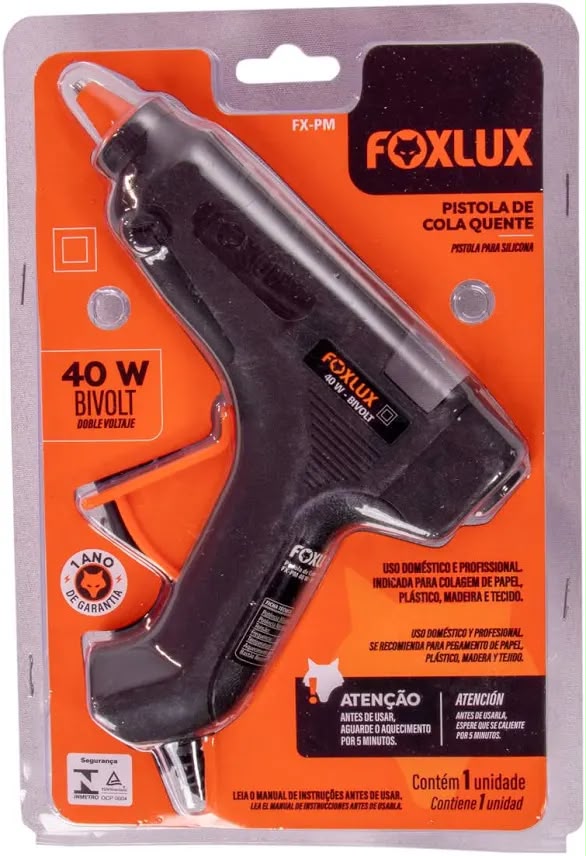 Pistola de Cola Quente Foxlux 40 W Bivolt