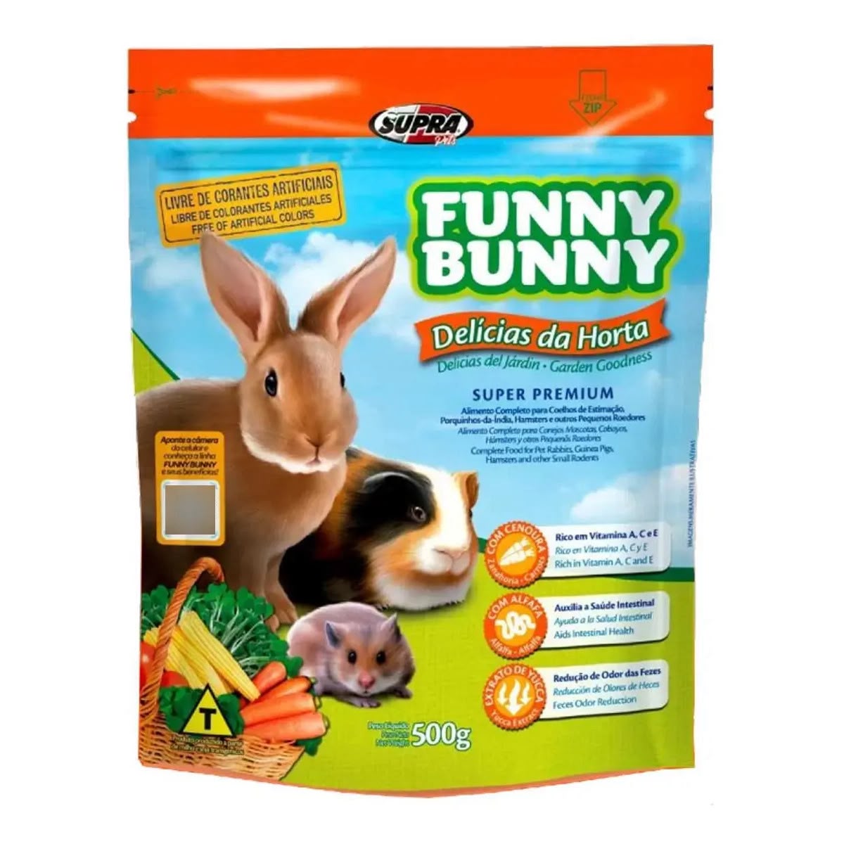 Supra Pet Funny Bunny Delícias da Horta 500 g