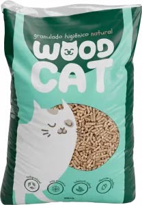 Wood Cat Granulado Higiênico Natural para Gatos