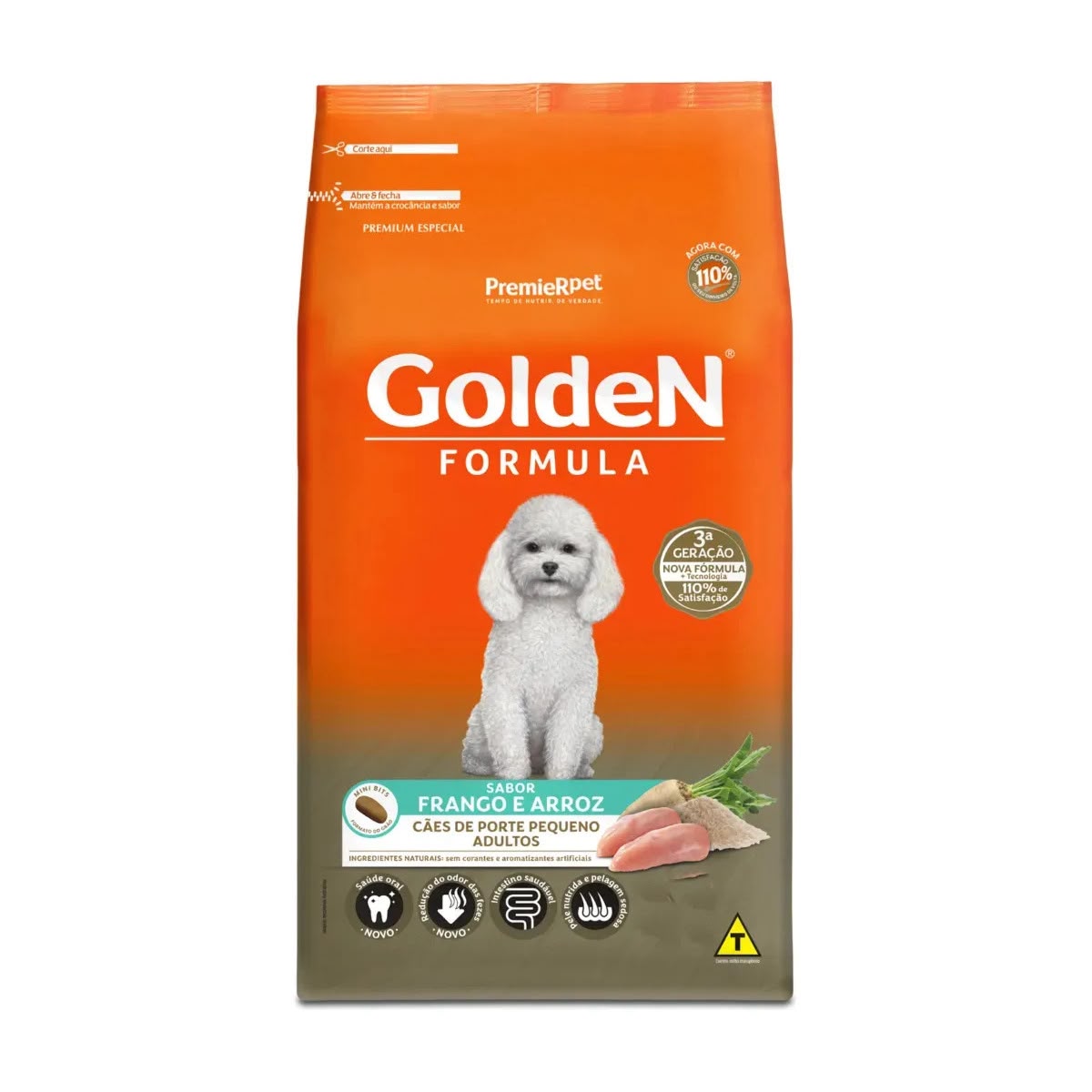 Golden Formula Cães Adultos de Porte Pequeno, Frango e Arroz