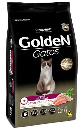 Golden Gatos Castrados Sabor Frango 10,1 kg