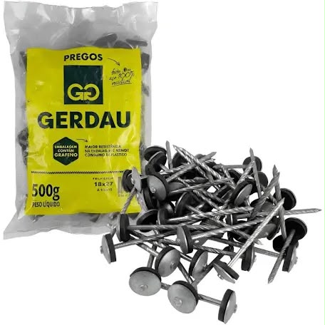 Prego Gerdau com Cabeça 18 × 27 — 500 g