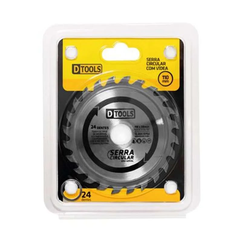 Lâmina de Serra Circular DTools 110 mm — 24 Dentes