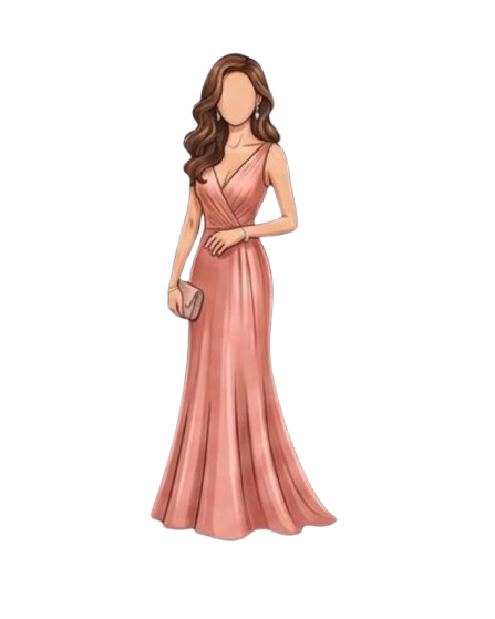 Ejemplo de vestimenta formal para damas - vestido largo elegante