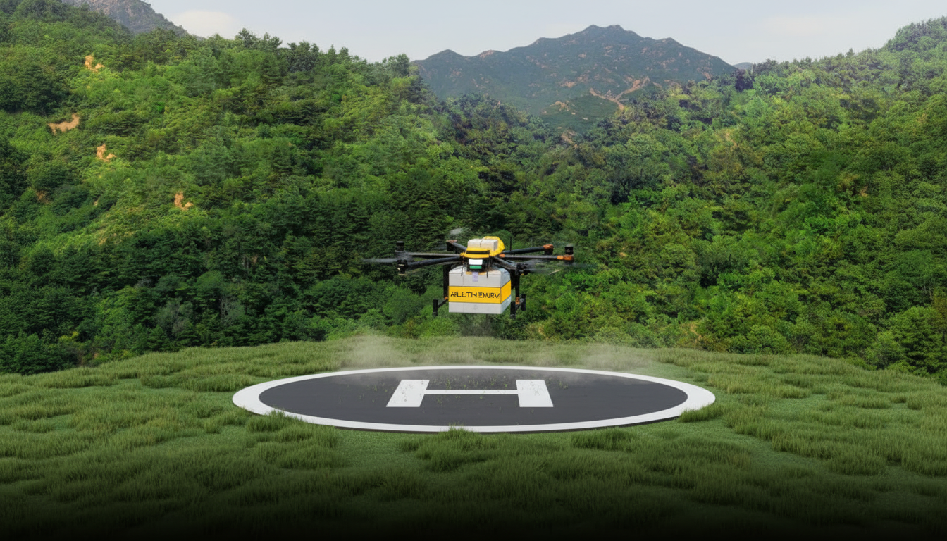 ALLTHEWAY drone landing pad delivery system